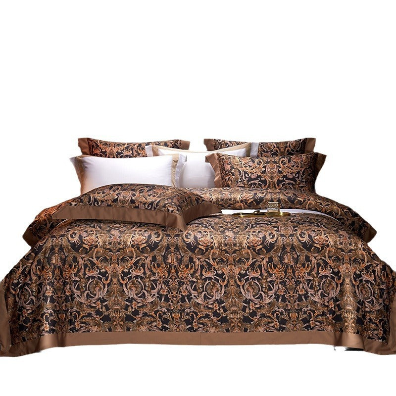 Luxury Paisley Jacquard Sateen Duvet Cover and Pillow Sham Set