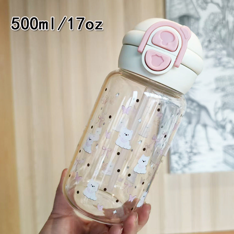 Ladies creative water bottle with integrated silicone carrying loop Stornfield
