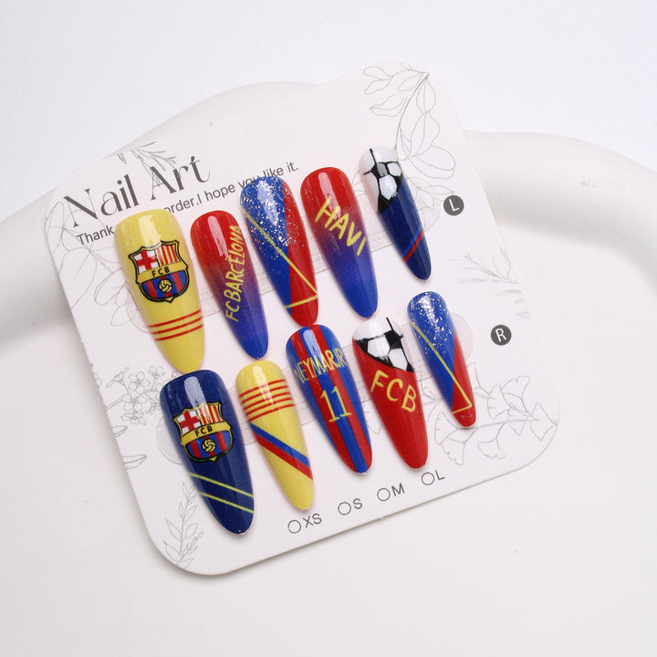 Sports-Themed Stiletto Press-On Nails Stornfield
