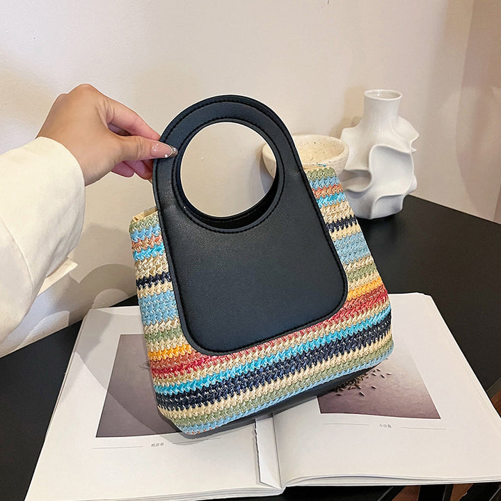 Multi-Textured Handheld Tote Bag
