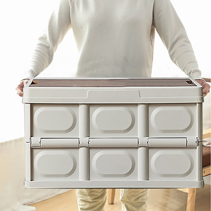Storage box with wooden surface Stornfield