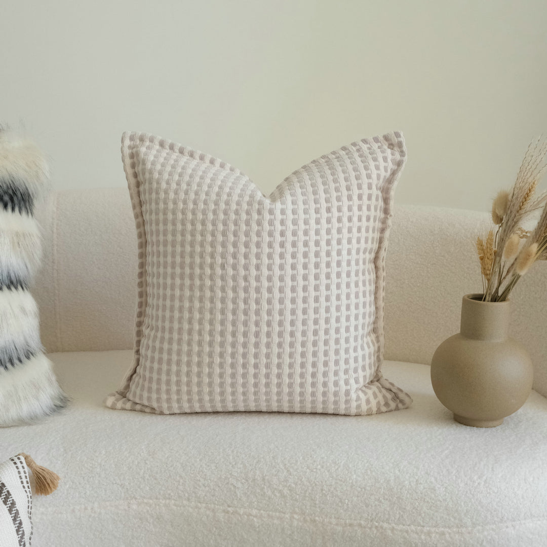 Textured Home Throw Pillow for Sofa Decor