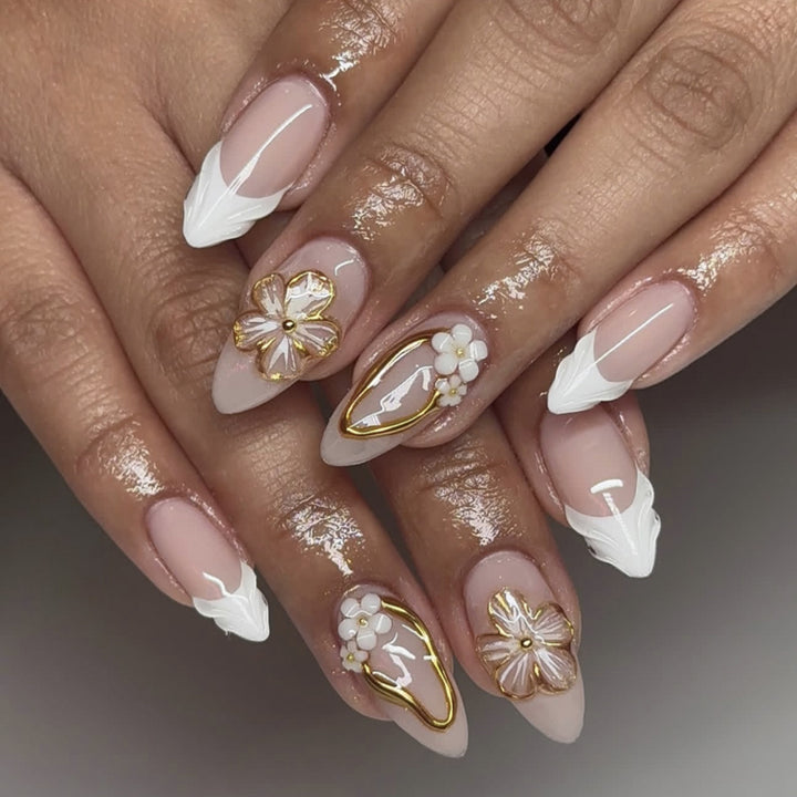 Elegant and artistically designed stiletto nails Stornfield