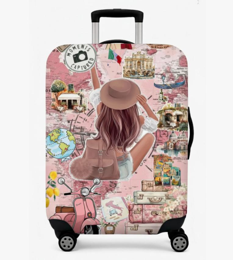 Unisex nan elastic suitcase cover with 3D dog design for trolley, stretchy and scratch-resistant Stornfield