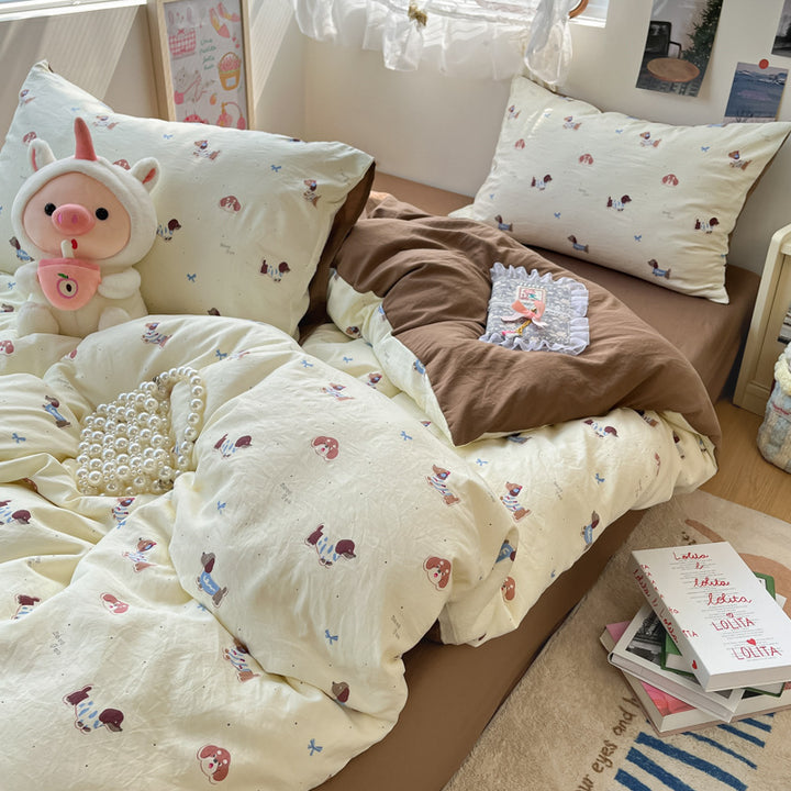 Children's Whimsical Cartoon-Themed Bedding Set