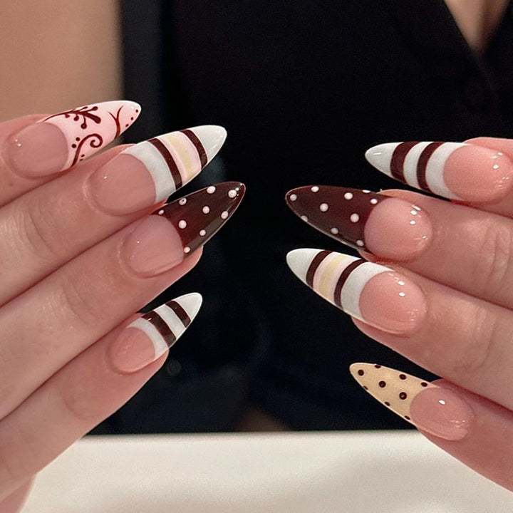 Artistic acrylic nails with enchanting dessert design Stornfield