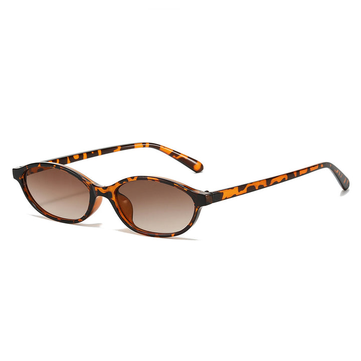 Retro-Inspired Slim Oval Sunglasses Stornfield