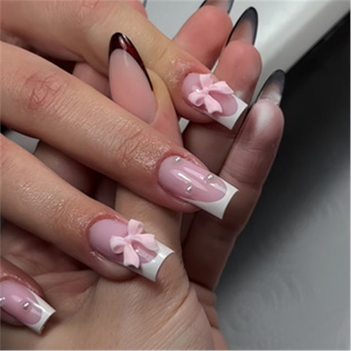 Artistic Press-On Nail Set with Premium Embellishments Stornfield