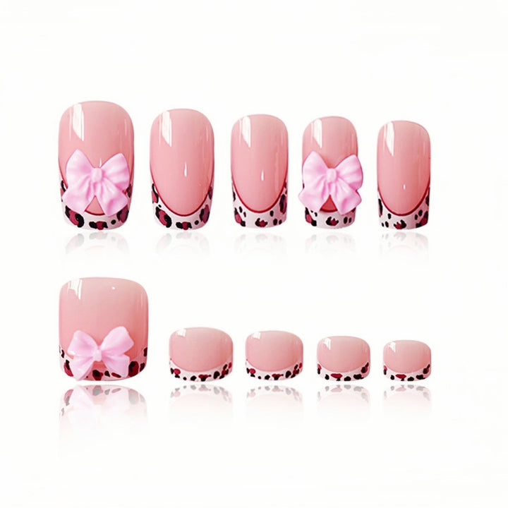 Decorative 3D Bow Press-On Nail Set Stornfield