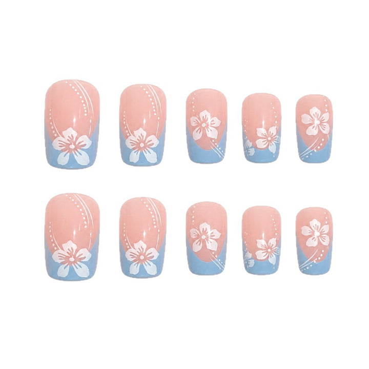 Floral Design Gel Nail Extensions