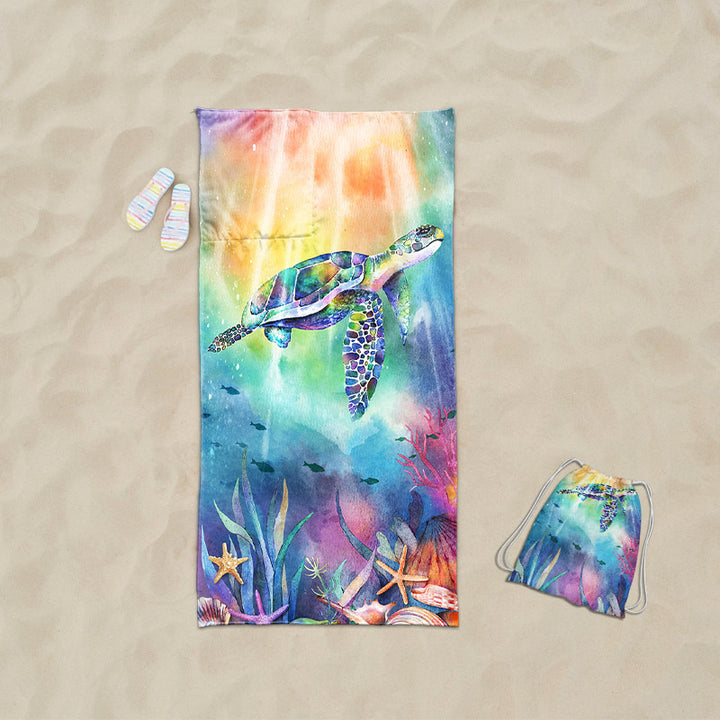 Beach towel with exclusive sea turtle motif Stornfield