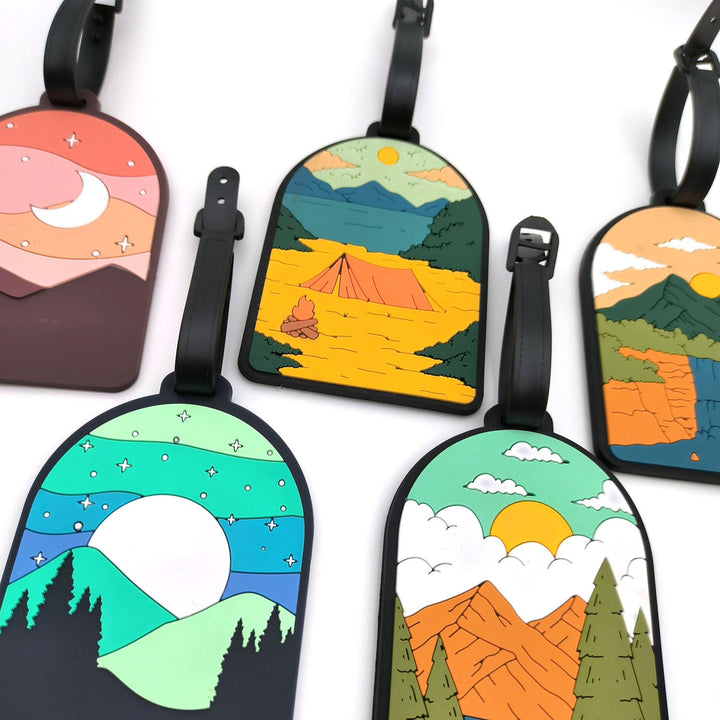illustrated scenic silicone luggage tag Stornfield