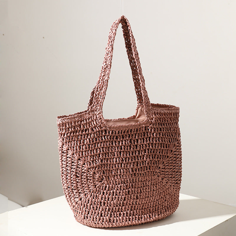 Handmade straw bag with comfortable inner bag Stornfield