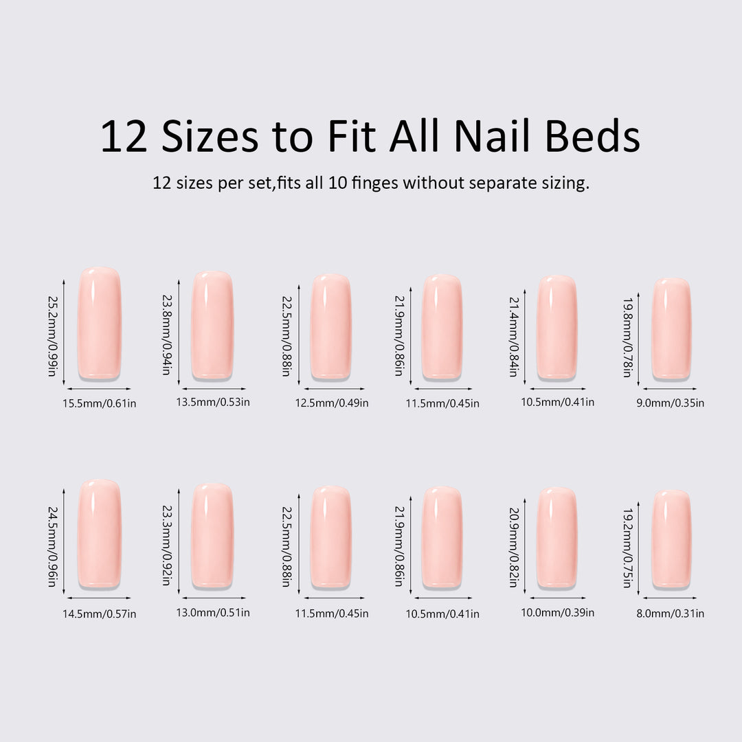 Artificial nail set with floral and elegant decorations Stornfield