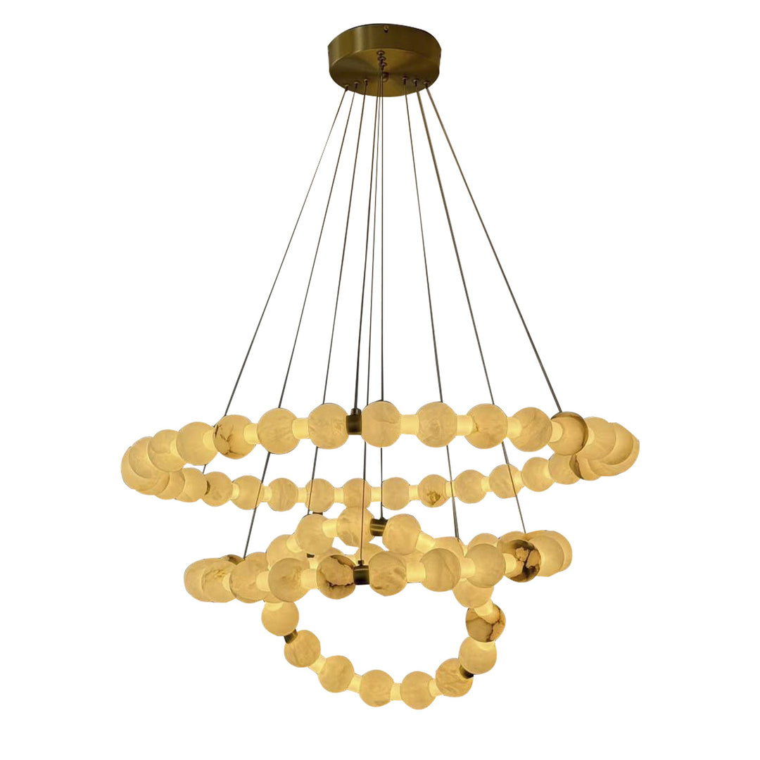 Modern Circular Marble Chandelier