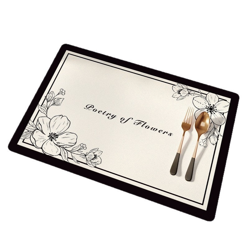 Elegant Floral Pattern Dining Placemats Stornfield