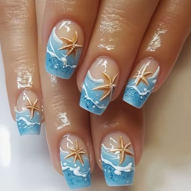 Coastal Themed Nail Art Stornfield