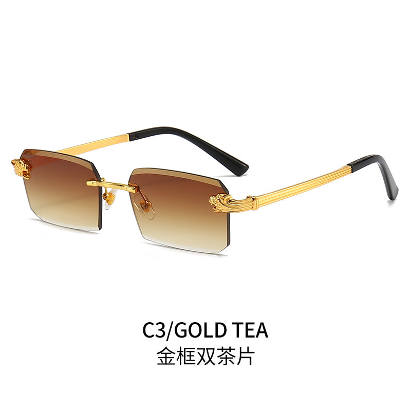 Ladies Fashion Sunglasses with Faceted Frame and Luxurious Accents Stornfield