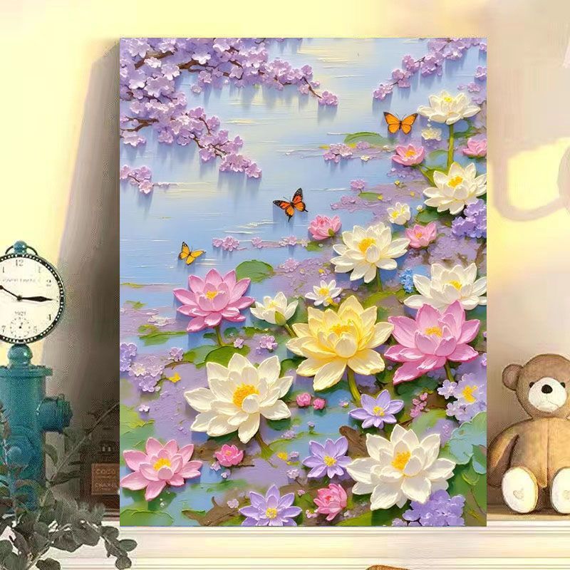 Elegant Floral Lotus Canvas Art Stornfield