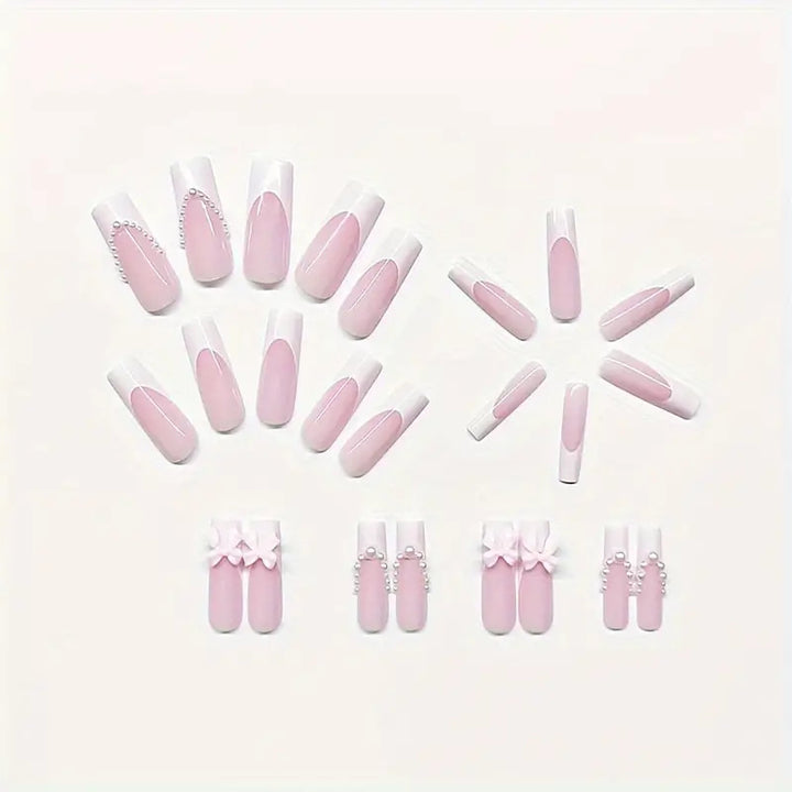 Bow-Embellished Press-On Nail Set Stornfield
