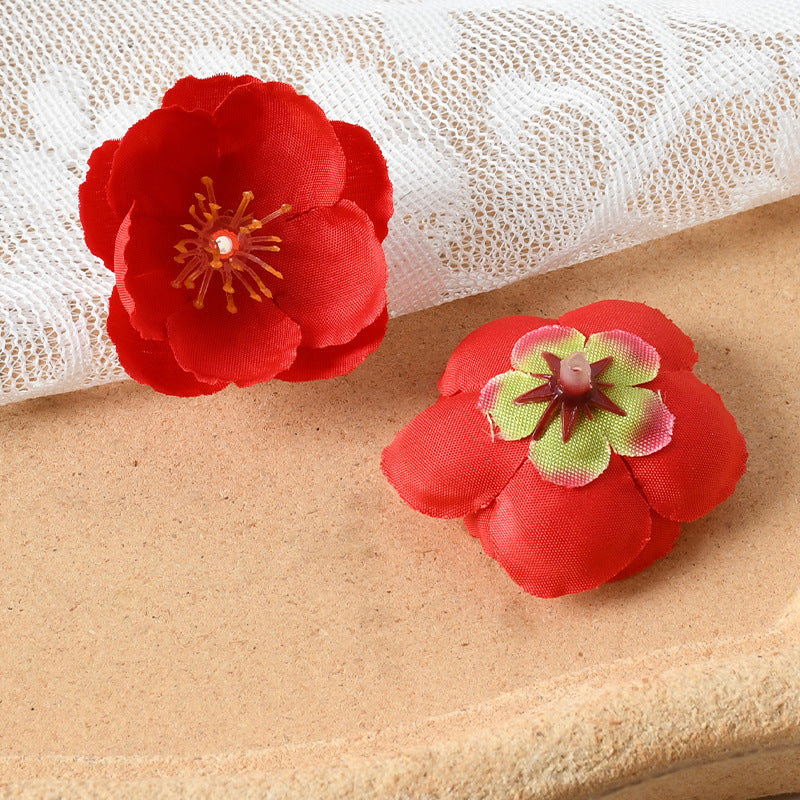 Elegant Fabric Floral Hair Clip Set