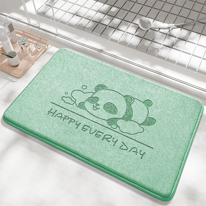 Playful Bunny Design Bath Mat Stornfield
