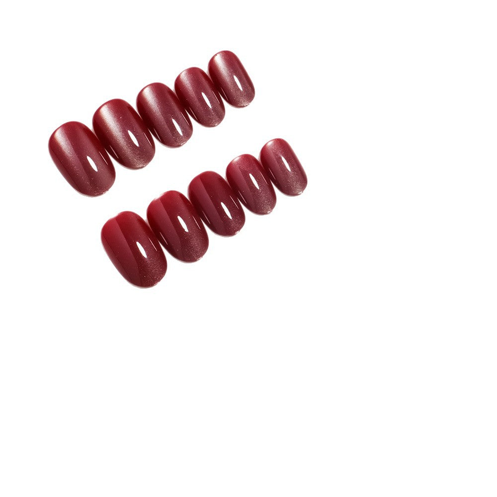 Glossy Almond-Shaped Press-On Nails Set Stornfield