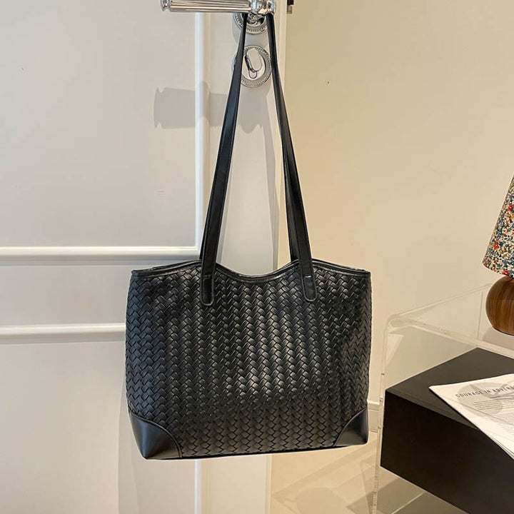 Woven Leather Tote Bag