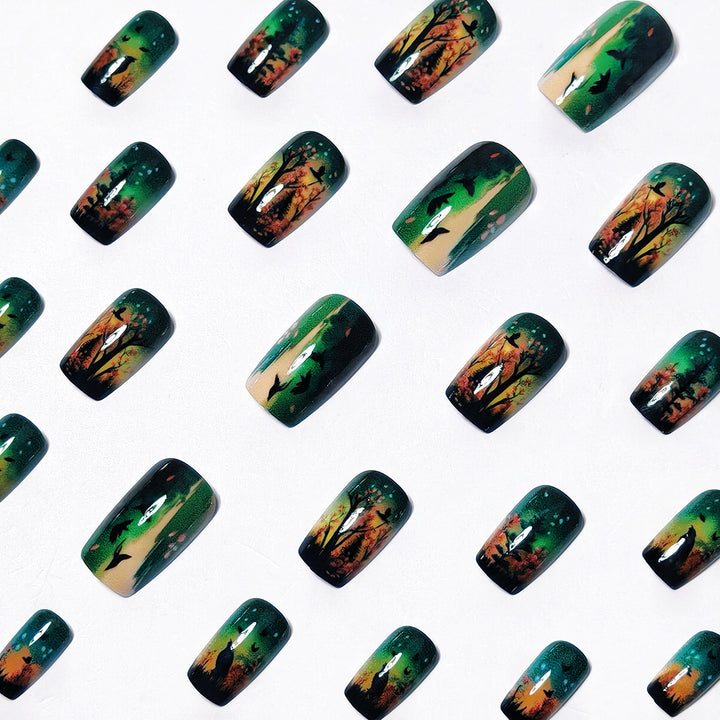Creative Art Nails with Fascinating Forest and Mushroom Designs Stornfield