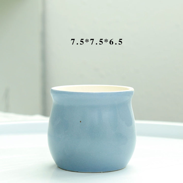 Modern Round Ceramic Planter Stornfeild