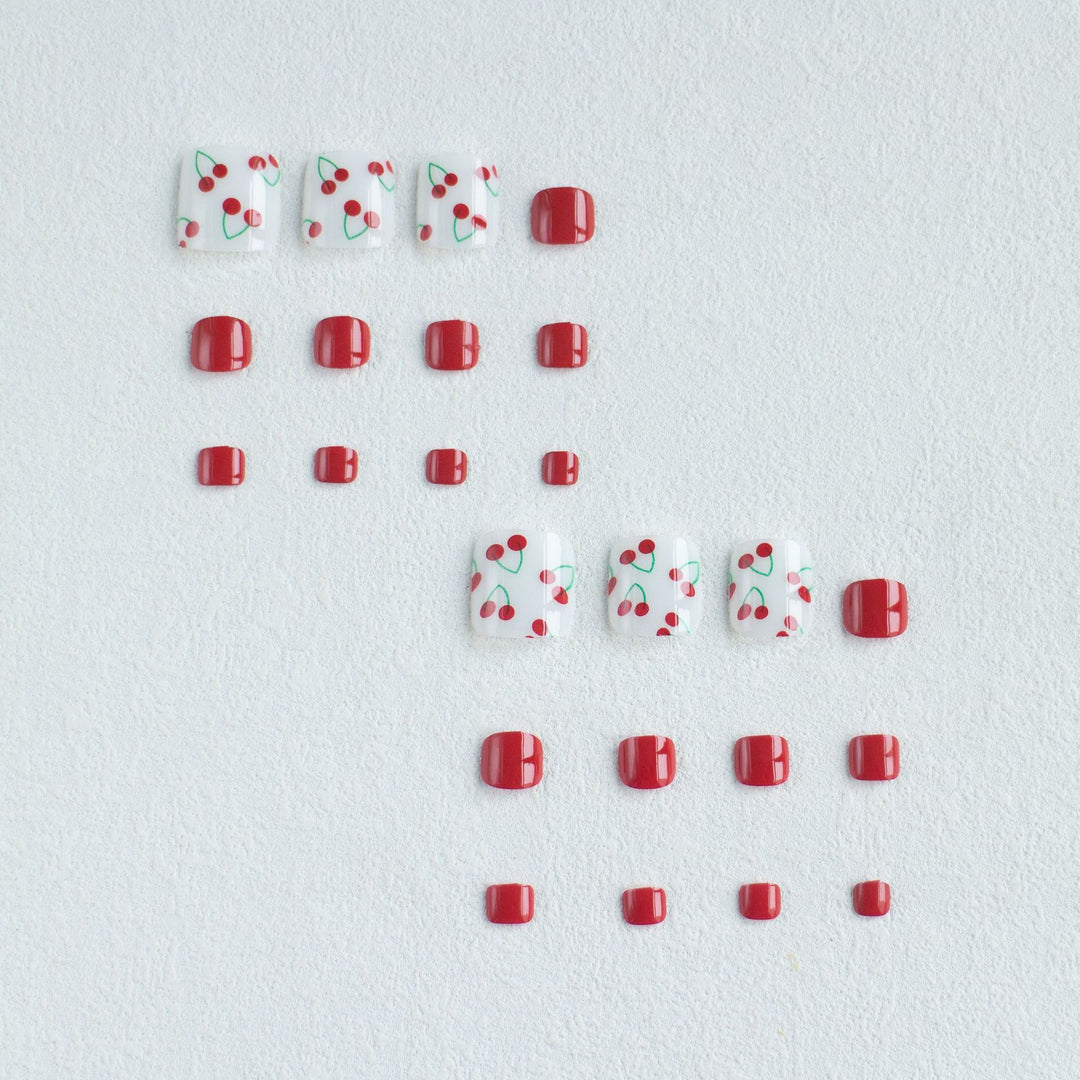 Creative Cherry-Themed Nail Art Kit