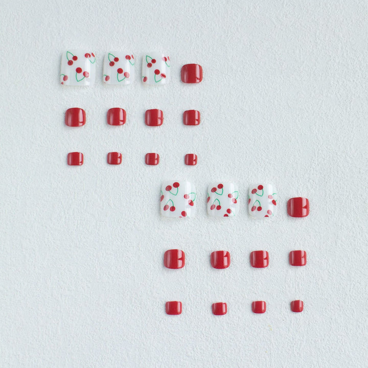 Creative Cherry-Themed Nail Art Kit