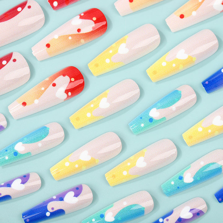 Acrylic Nail Set with Colorful and Creative Designs Stornfield