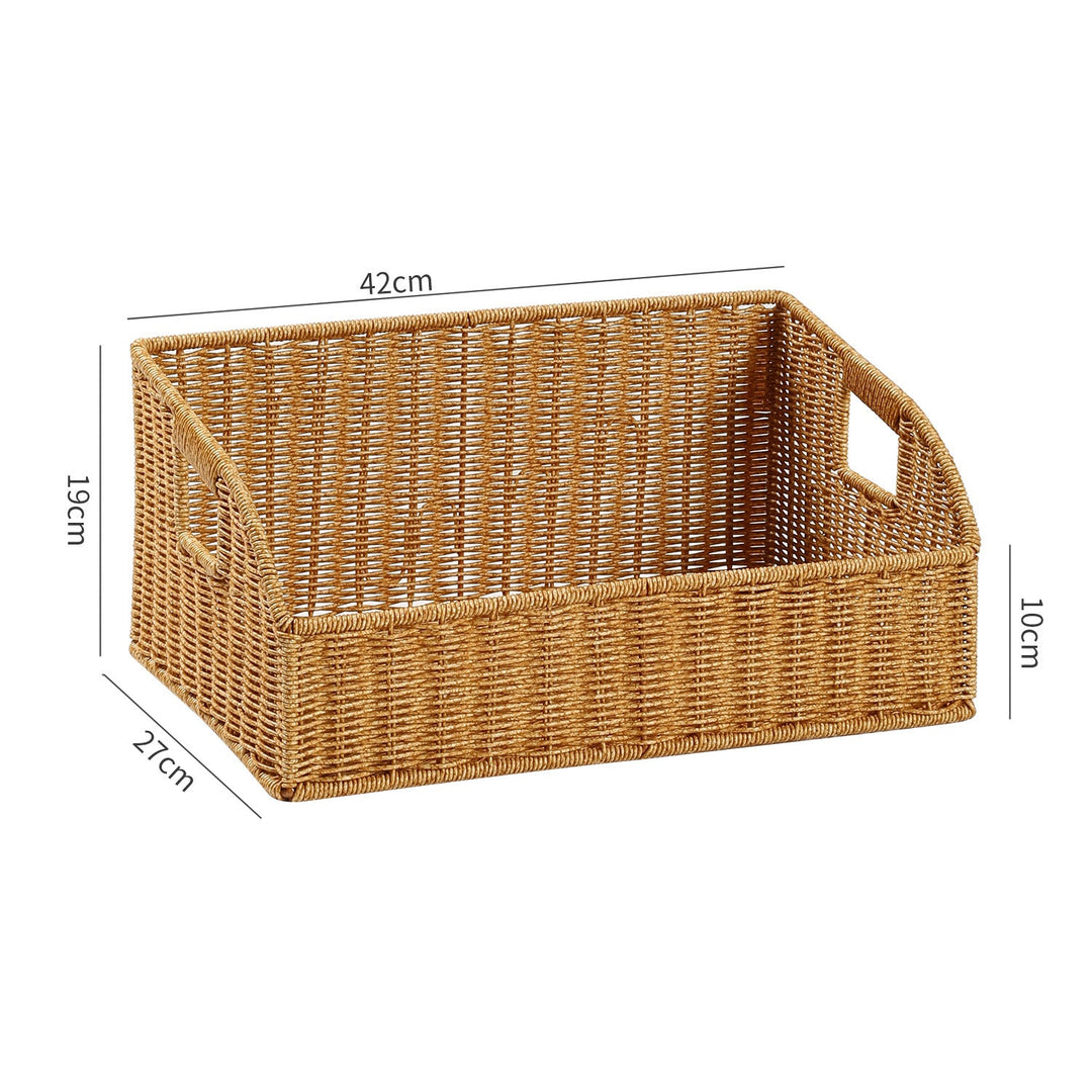 Woven Storage Organizer Basket with Cutout Handles Stornfield
