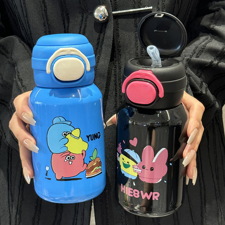 Women's Stainless Steel Water Bottle with Funny Cartoon Design Stornfield