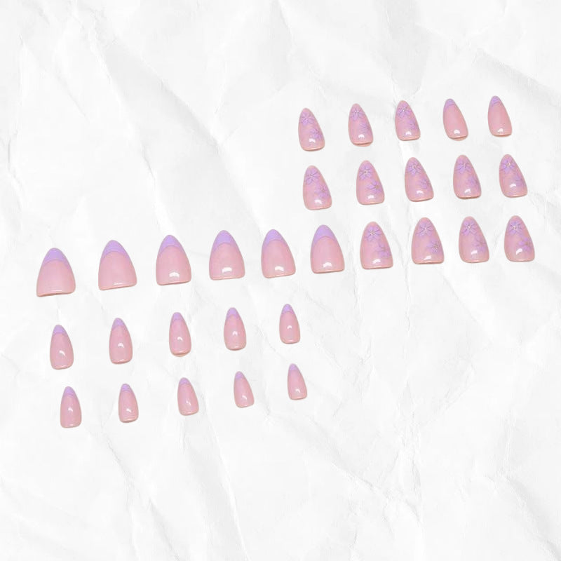 Creative artificial nails with floral accents Stornfield