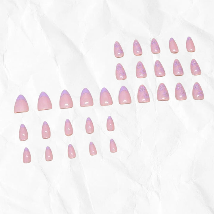 Creative artificial nails with floral accents Stornfield