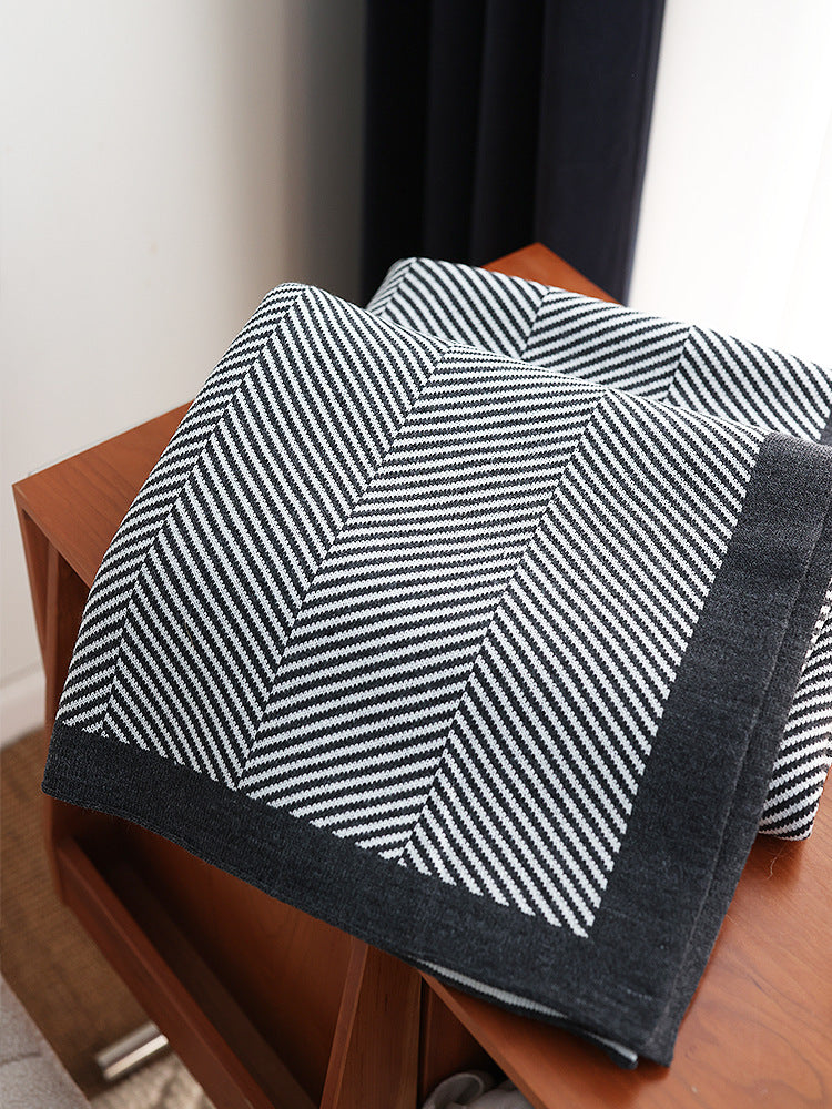 Contemporary Chevron Knit Throw Blanket