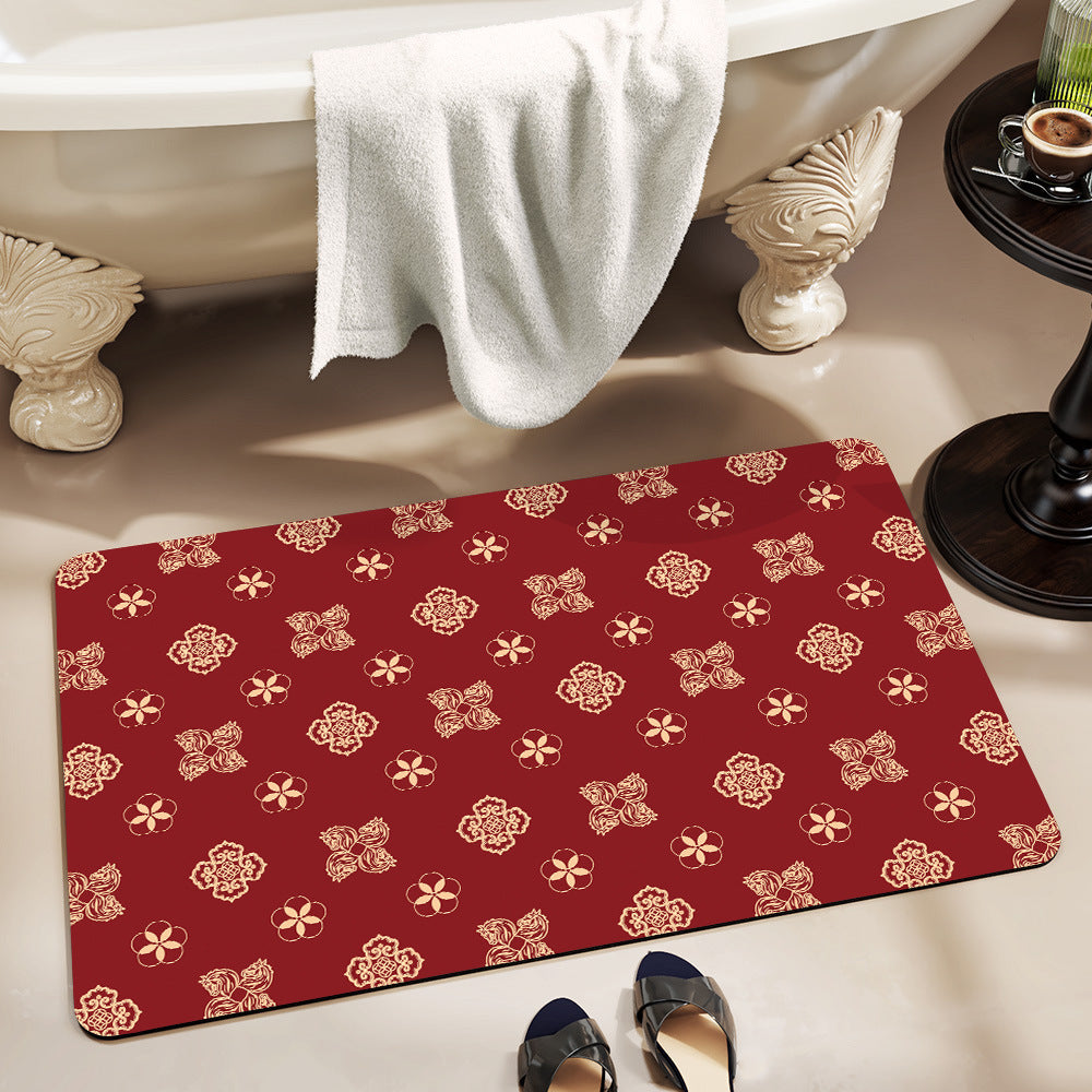 Playful Horse-Themed Memory Foam Bath Mat Stornfield
