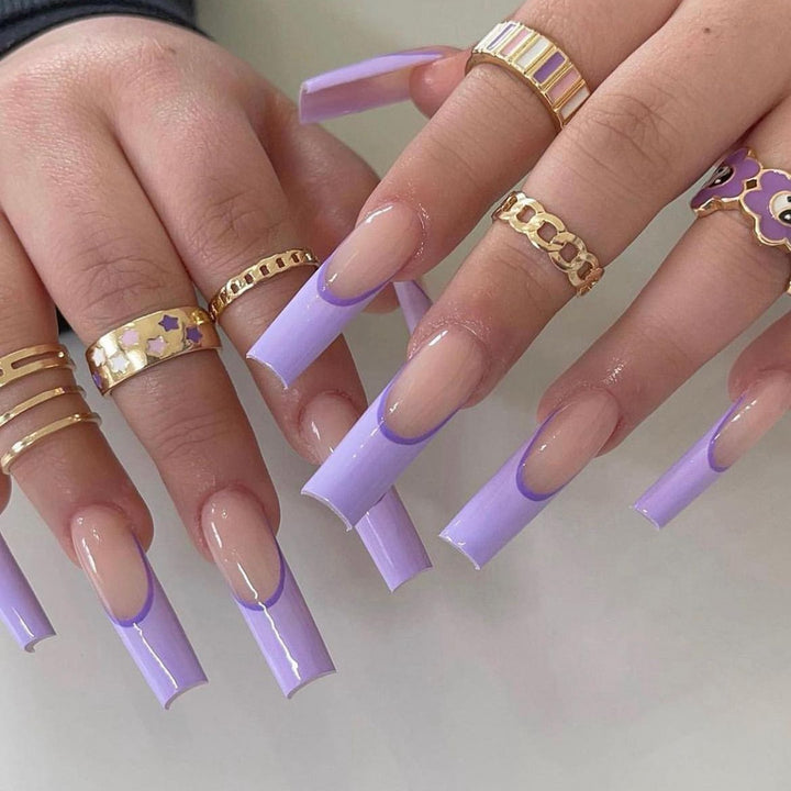 Elegant Crystal-Embellished Press-On Nail Design Stornfield