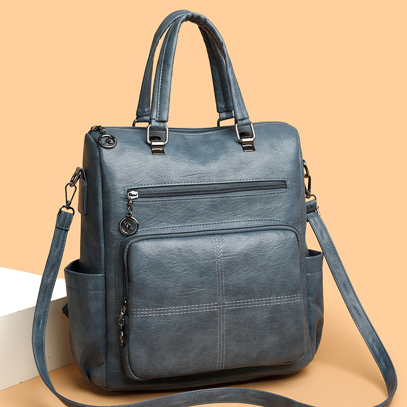 Stylish Multi-Functional Leather Backpack Stornfield