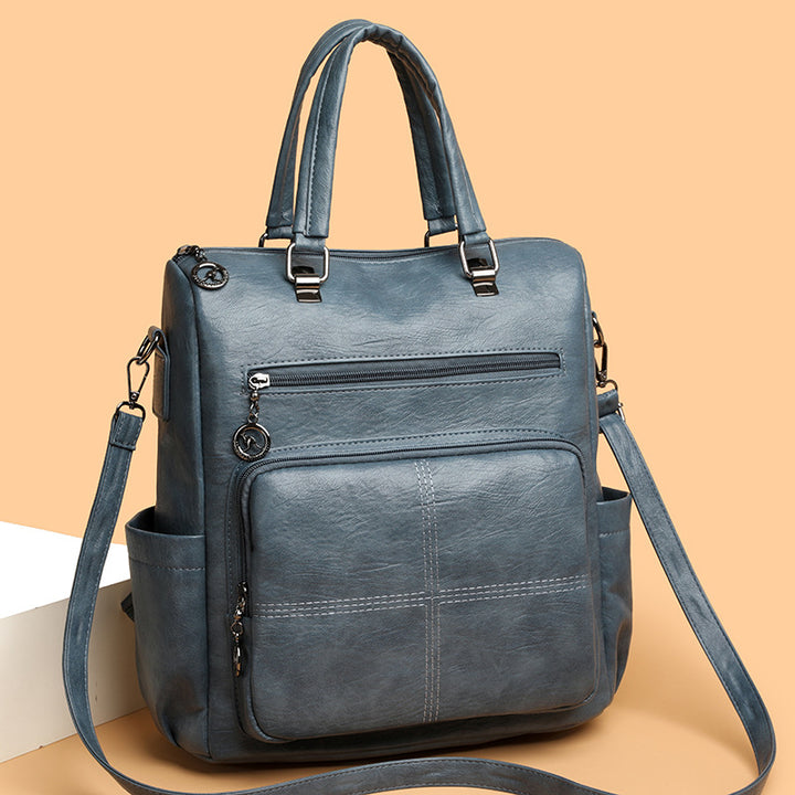 Stylish Multi-Functional Leather Backpack Stornfield