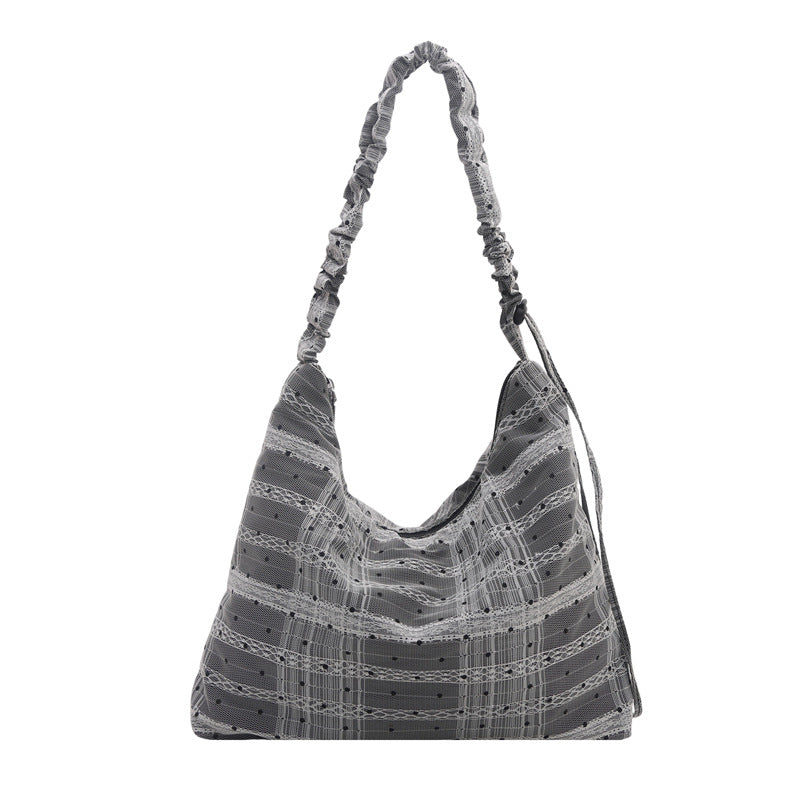 Textured Fabric Shoulder Bag