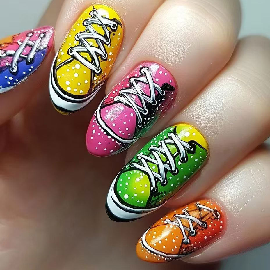 Playful Themed Press-On Nail Set Stornfield