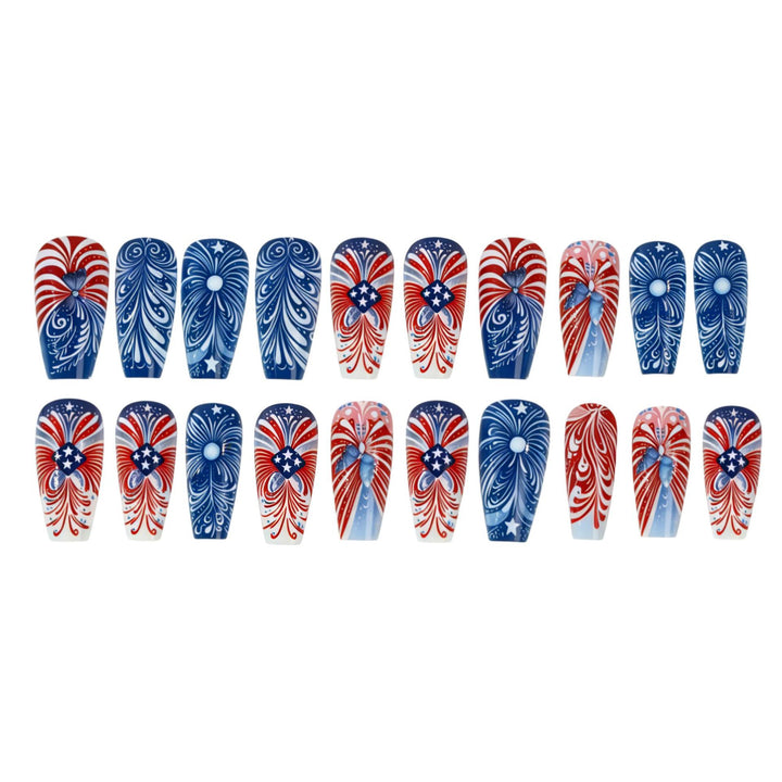 Patriotic design artificial nails Stornfield