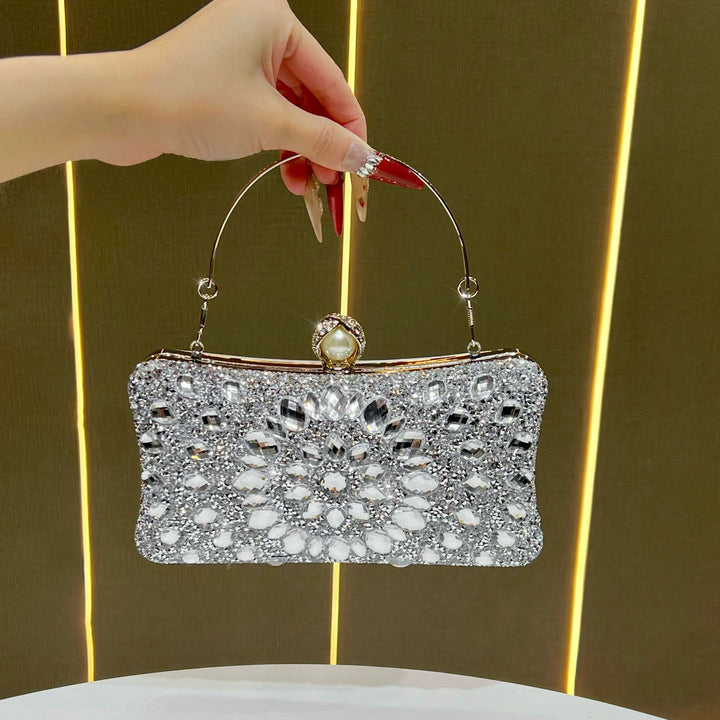 Ornate Gem-Embellished Evening Clutch