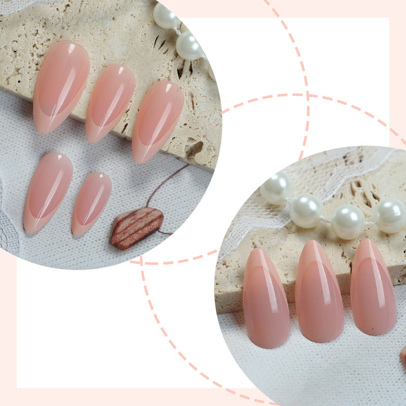 Artificial nail set with elegant French design Stornfield