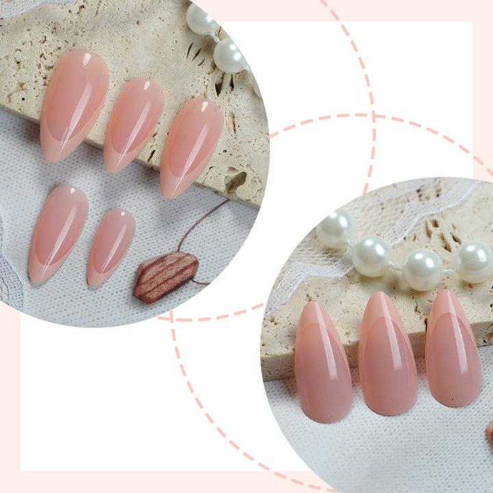 Artificial nail set with elegant French design Stornfield