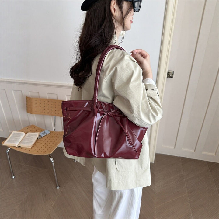 Stylish Patent Leather Tote Bag