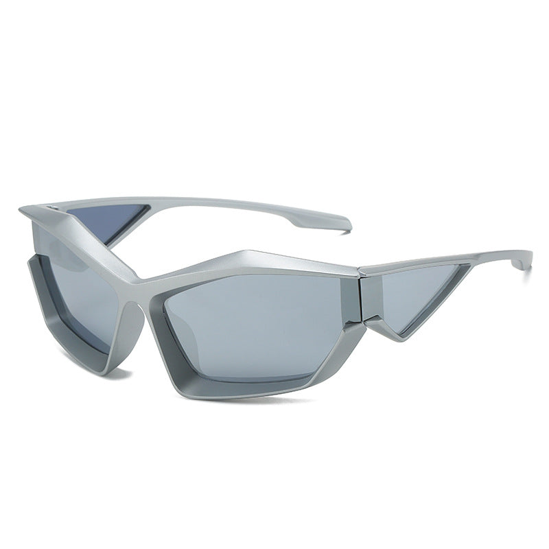 Women's sporty performance sunglasses with modern geometry frame Stornfield